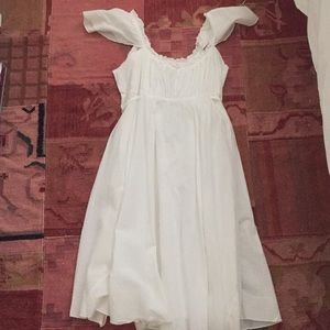 White midi dress. Size large